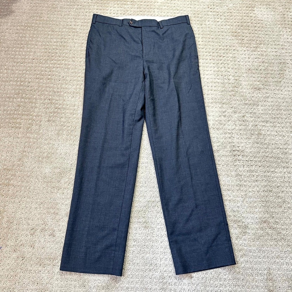 Brooks Brothers Pants 346 Fitzgerald Fit Wool Dress Trousers Charcoal Grey 35x31